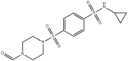 Benzenesulfonamide, N-cyclopropyl-4-[(4-formyl-1-piperazinyl)sulfonyl]- (9CI) Struktur