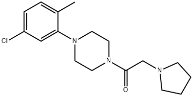 Piperazine, 1-(5-chloro-2-methylphenyl)-4-(1-pyrrolidinylacetyl)- (9CI) Struktur