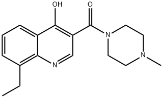 Piperazine, 1-[(8-ethyl-4-hydroxy-3-quinolinyl)carbonyl]-4-methyl- (9CI) Struktur