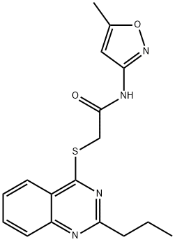 Acetamide, N-(5-methyl-3-isoxazolyl)-2-[(2-propyl-4-quinazolinyl)thio]- (9CI) Struktur