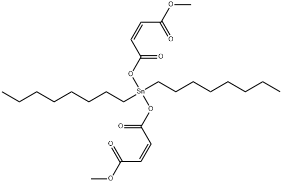 methyl (Z,Z)-8,8-dioctyl-3,6,10-trioxo-2,7,9-trioxa-8-stannatrideca-4,11-dien-13-oate Struktur