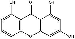 1,3,8-Trihydroxyxanthone Struktur