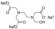 sodium N-[2-[bis(carboxymethyl)amino]ethyl]-N-(hydroxymethyl)glycinate Struktur