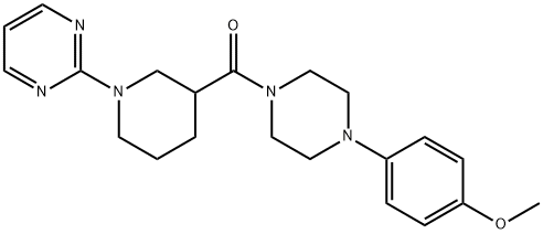 Piperazine, 1-(4-methoxyphenyl)-4-[[1-(2-pyrimidinyl)-3-piperidinyl]carbonyl]- (9CI) Struktur