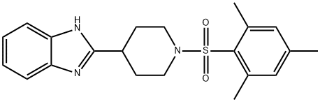 Piperidine, 4-(1H-benzimidazol-2-yl)-1-[(2,4,6-trimethylphenyl)sulfonyl]- (9CI) Struktur