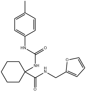 Cyclohexanecarboxamide, N-(2-furanylmethyl)-1-[[[(4-methylphenyl)amino]carbonyl]amino]- (9CI) Struktur