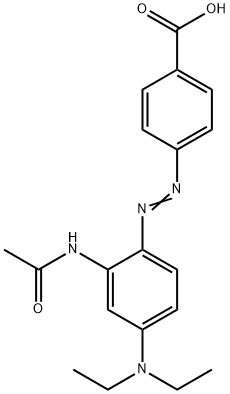 4-[[2-acetamido-4-(diethylamino)phenyl]azo]benzoic acid Struktur