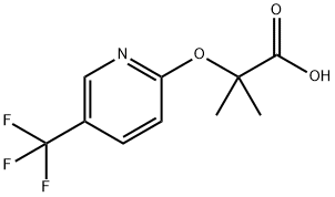 2-Methyl-2-[(5-trifluoromethylpyridin-2-yl)oxy]propionic acid Struktur