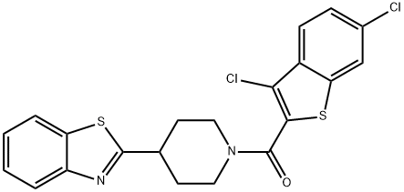 Piperidine, 4-(2-benzothiazolyl)-1-[(3,6-dichlorobenzo[b]thien-2-yl)carbonyl]- (9CI) Struktur