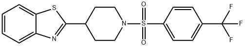 Piperidine, 4-(2-benzothiazolyl)-1-[[4-(trifluoromethyl)phenyl]sulfonyl]- (9CI) Struktur