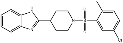 Piperidine, 4-(1H-benzimidazol-2-yl)-1-[(5-chloro-2-methylphenyl)sulfonyl]- (9CI) Struktur