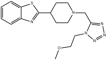 Benzothiazole, 2-[1-[[1-(2-methoxyethyl)-1H-tetrazol-5-yl]methyl]-4-piperidinyl]- (9CI) Struktur