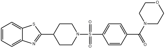 Morpholine, 4-[4-[[4-(2-benzothiazolyl)-1-piperidinyl]sulfonyl]benzoyl]- (9CI) Struktur