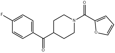 Piperidine, 4-(4-fluorobenzoyl)-1-(2-furanylcarbonyl)- (9CI) Struktur