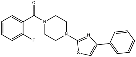 Piperazine, 1-(2-fluorobenzoyl)-4-(4-phenyl-2-thiazolyl)- (9CI) Struktur