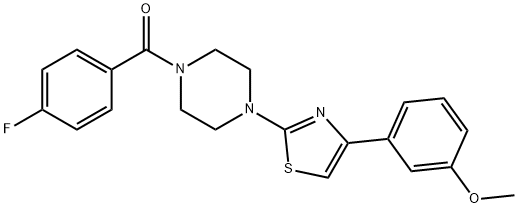 Piperazine, 1-(4-fluorobenzoyl)-4-[4-(3-methoxyphenyl)-2-thiazolyl]- (9CI) Struktur