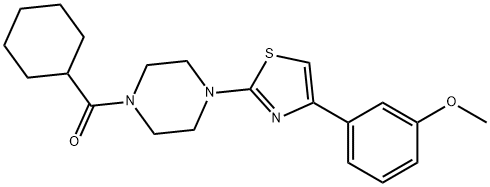 Piperazine, 1-(cyclohexylcarbonyl)-4-[4-(3-methoxyphenyl)-2-thiazolyl]- (9CI) Struktur