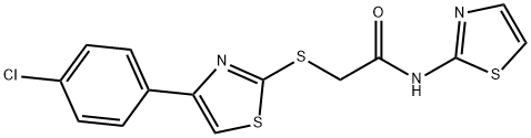 Acetamide, 2-[[4-(4-chlorophenyl)-2-thiazolyl]thio]-N-2-thiazolyl- (9CI) Struktur