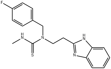 Thiourea, N-[2-(1H-benzimidazol-2-yl)ethyl]-N-[(4-fluorophenyl)methyl]-N-methyl- (9CI) Struktur