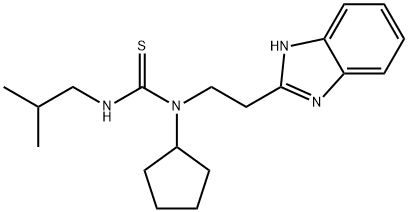 Thiourea, N-[2-(1H-benzimidazol-2-yl)ethyl]-N-cyclopentyl-N-(2-methylpropyl)- (9CI) Struktur