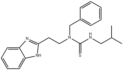 Thiourea, N-[2-(1H-benzimidazol-2-yl)ethyl]-N-(2-methylpropyl)-N-(phenylmethyl)- (9CI) Struktur