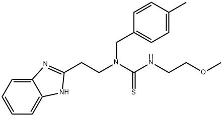 Thiourea, N-[2-(1H-benzimidazol-2-yl)ethyl]-N-(2-methoxyethyl)-N-[(4-methylphenyl)methyl]- (9CI) Struktur