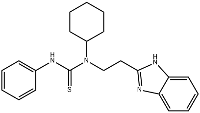 Thiourea, N-[2-(1H-benzimidazol-2-yl)ethyl]-N-cyclohexyl-N-phenyl- (9CI) Struktur