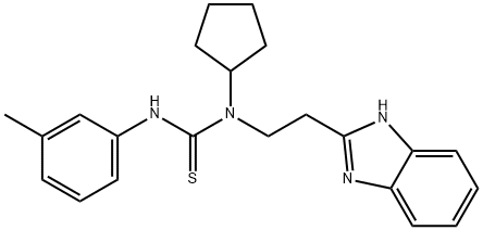 Thiourea, N-[2-(1H-benzimidazol-2-yl)ethyl]-N-cyclopentyl-N-(3-methylphenyl)- (9CI) Struktur