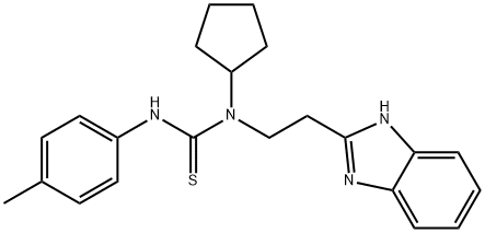 Thiourea, N-[2-(1H-benzimidazol-2-yl)ethyl]-N-cyclopentyl-N-(4-methylphenyl)- (9CI) Struktur