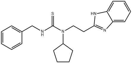 Thiourea, N-[2-(1H-benzimidazol-2-yl)ethyl]-N-cyclopentyl-N-(phenylmethyl)- (9CI) Struktur