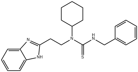 Thiourea, N-[2-(1H-benzimidazol-2-yl)ethyl]-N-cyclohexyl-N-(phenylmethyl)- (9CI) Struktur