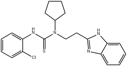 Thiourea, N-[2-(1H-benzimidazol-2-yl)ethyl]-N-(2-chlorophenyl)-N-cyclopentyl- (9CI) Struktur