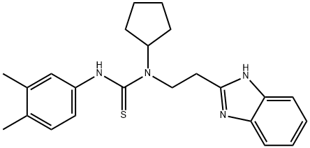 Thiourea, N-[2-(1H-benzimidazol-2-yl)ethyl]-N-cyclopentyl-N-(3,4-dimethylphenyl)- (9CI) Struktur