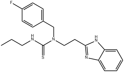 Thiourea, N-[2-(1H-benzimidazol-2-yl)ethyl]-N-[(4-fluorophenyl)methyl]-N-propyl- (9CI) Struktur