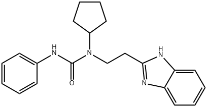 Urea, N-[2-(1H-benzimidazol-2-yl)ethyl]-N-cyclopentyl-N-phenyl- (9CI) Struktur