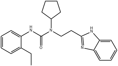 Urea, N-[2-(1H-benzimidazol-2-yl)ethyl]-N-cyclopentyl-N-(2-ethylphenyl)- (9CI) Struktur