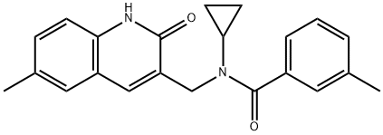 Benzamide, N-cyclopropyl-N-[(1,2-dihydro-6-methyl-2-oxo-3-quinolinyl)methyl]-3-methyl- (9CI) Struktur