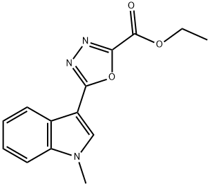 1,3,4-Oxadiazole-2-carboxylicacid,5-(1-methyl-1H-indol-3-yl)-,ethylester(9CI) Struktur