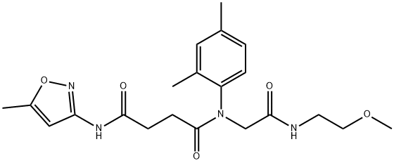 Butanediamide, N-(2,4-dimethylphenyl)-N-[2-[(2-methoxyethyl)amino]-2-oxoethyl]-N-(5-methyl-3-isoxazolyl)- (9CI) Struktur