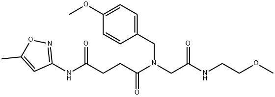 Butanediamide, N-[2-[(2-methoxyethyl)amino]-2-oxoethyl]-N-[(4-methoxyphenyl)methyl]-N-(5-methyl-3-isoxazolyl)- (9CI) Struktur