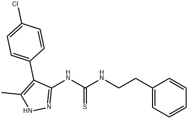 Thiourea, N-[4-(4-chlorophenyl)-5-methyl-1H-pyrazol-3-yl]-N-(2-phenylethyl)- (9CI) Struktur