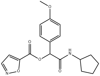 5-Isoxazolecarboxylicacid,2-(cyclopentylamino)-1-(4-methoxyphenyl)-2-oxoethylester(9CI) Struktur