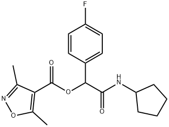 4-Isoxazolecarboxylicacid,3,5-dimethyl-,2-(cyclopentylamino)-1-(4-fluorophenyl)-2-oxoethylester(9CI) Struktur