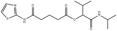 Pentanoic acid, 5-oxo-5-(2-thiazolylamino)-, 2-methyl-1-[[(1-methylethyl)amino]carbonyl]propyl ester (9CI) Struktur