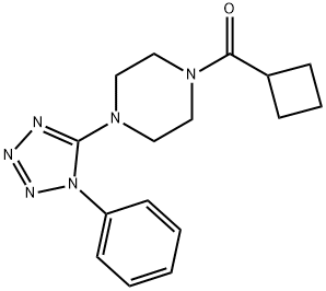 Piperazine, 1-(cyclobutylcarbonyl)-4-(1-phenyl-1H-tetrazol-5-yl)- (9CI) Struktur