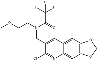 Acetamide, N-[(6-chloro-1,3-dioxolo[4,5-g]quinolin-7-yl)methyl]-2,2,2-trifluoro-N-(2-methoxyethyl)- (9CI) Struktur