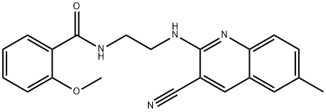 Benzamide, N-[2-[(3-cyano-6-methyl-2-quinolinyl)amino]ethyl]-2-methoxy- (9CI) Struktur