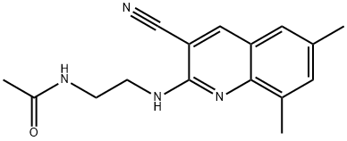 Acetamide, N-[2-[(3-cyano-6,8-dimethyl-2-quinolinyl)amino]ethyl]- (9CI) Struktur