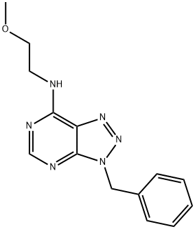 3H-1,2,3-Triazolo[4,5-d]pyrimidin-7-amine, N-(2-methoxyethyl)-3-(phenylmethyl)- (9CI) Struktur