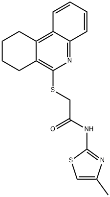 Acetamide, N-(4-methyl-2-thiazolyl)-2-[(7,8,9,10-tetrahydro-6-phenanthridinyl)thio]- (9CI) Struktur